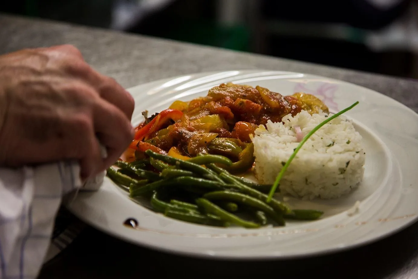 Cuisine maison en préparation